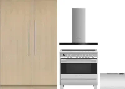 5 Piece Package Includes Refrigerator, Freezer, Range, Hood And Dishwasher